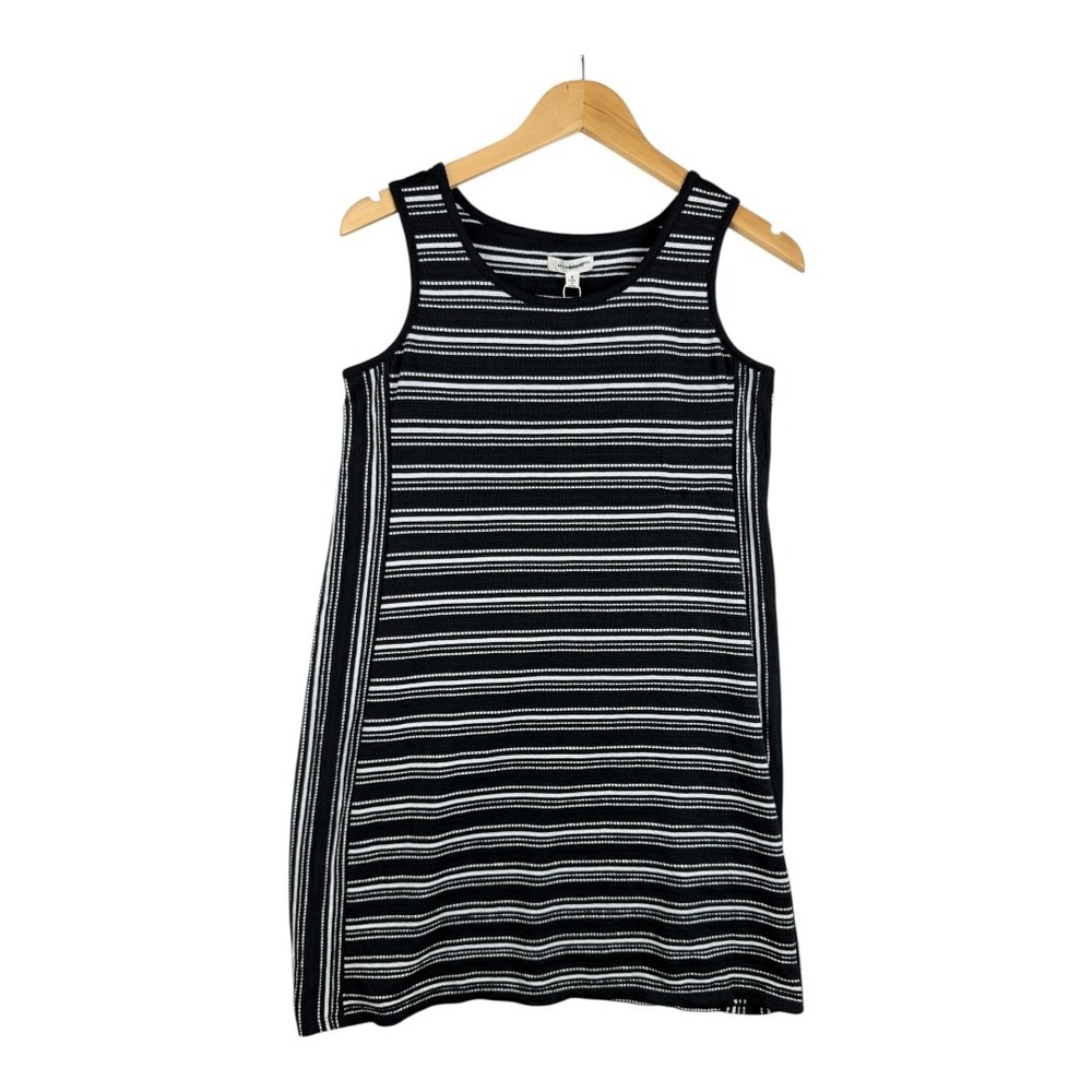 NWT Max Studio Sleeveless Striped Dress size Small Black/White